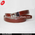 Men and women hole red brown leather belt